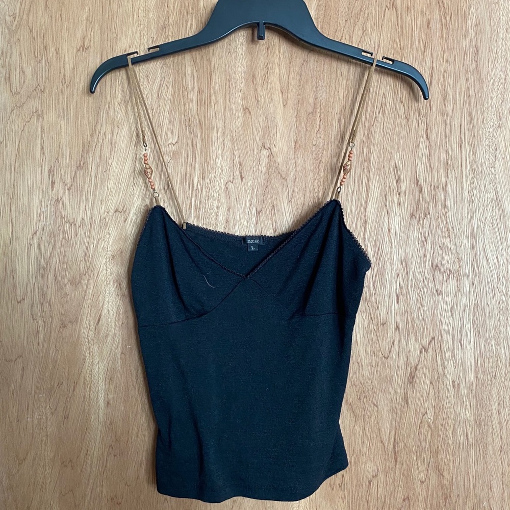 tank top with beaded straps